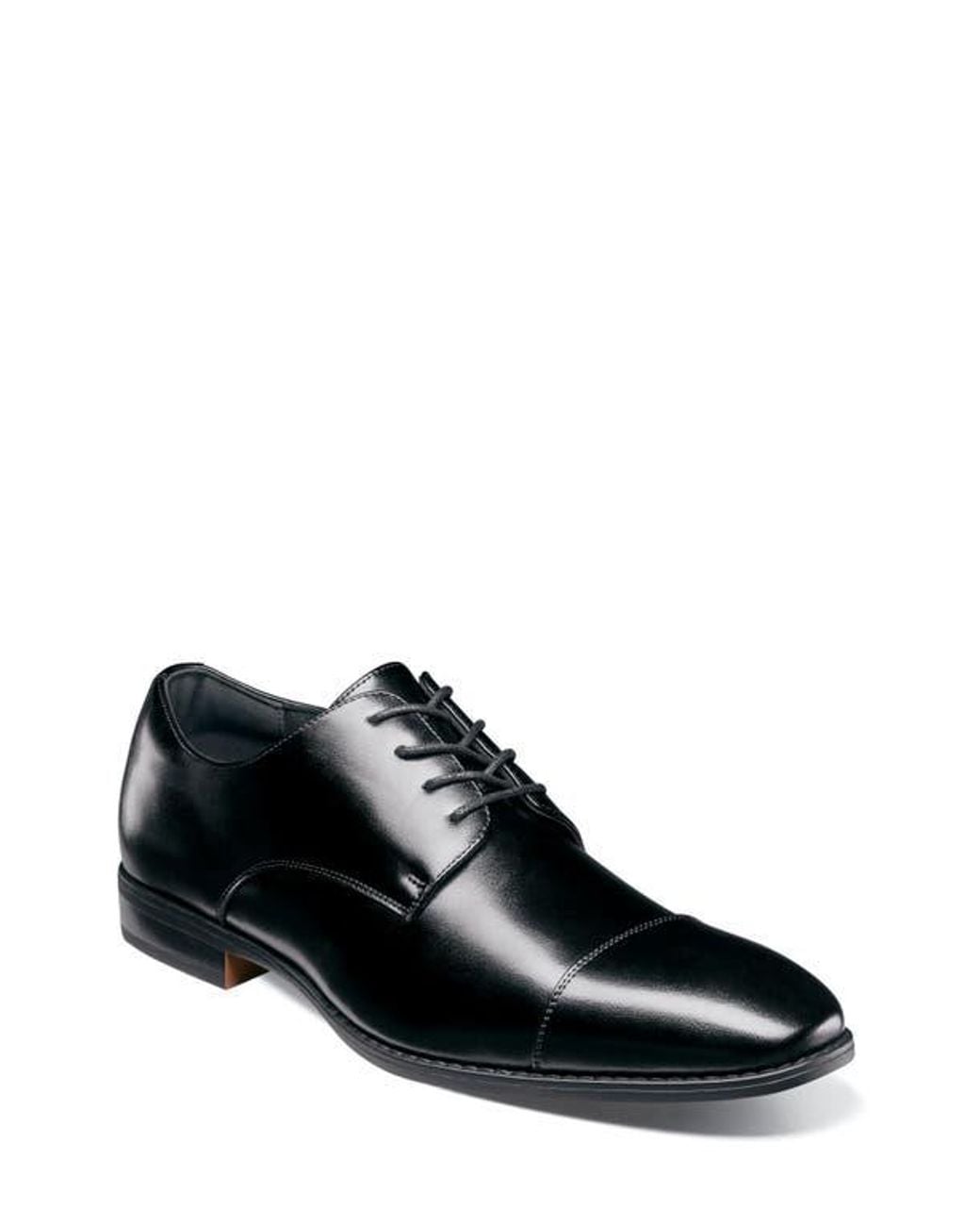 Stacy Adams Black Nelson Cap Toe Derby for men