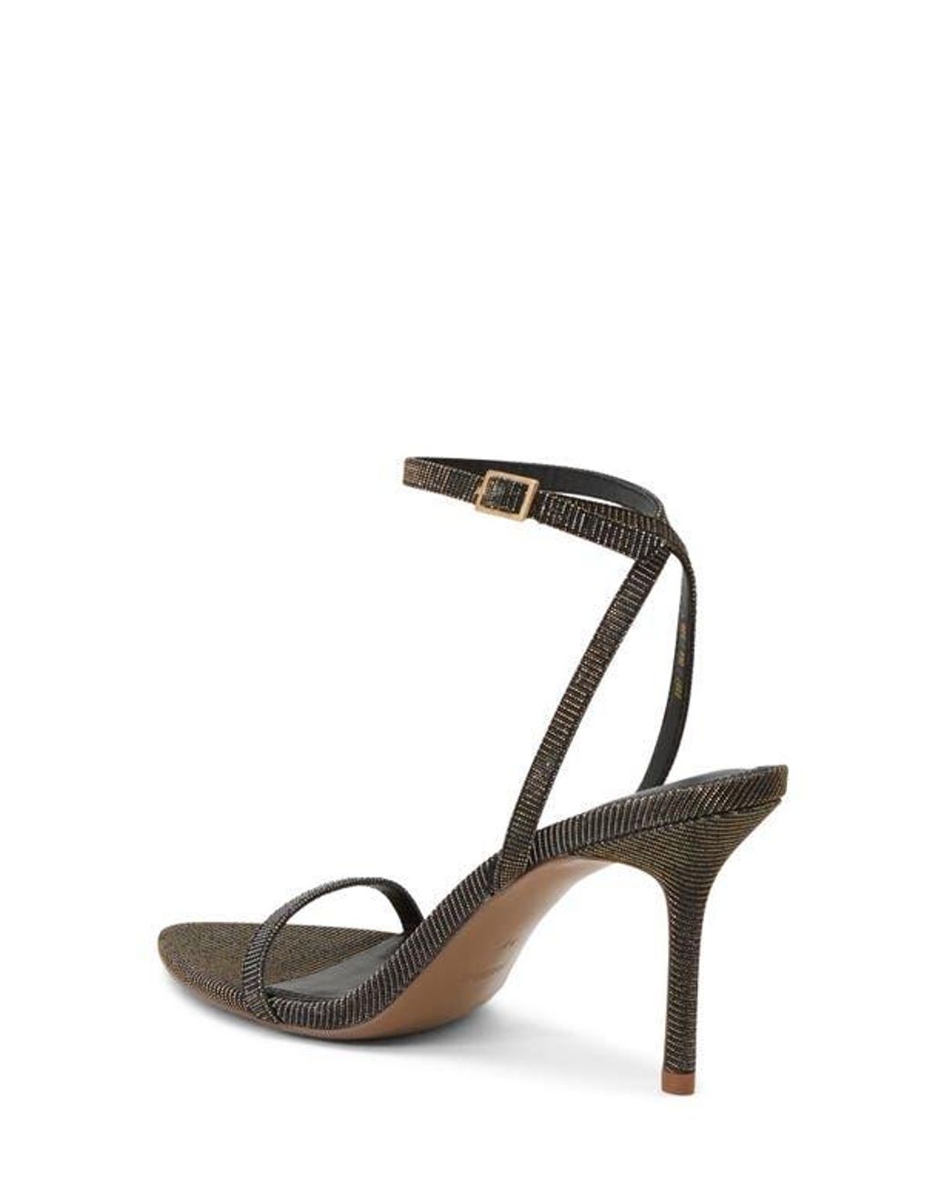 Reiss Black Ankle Strap Pointed Toe Sandal