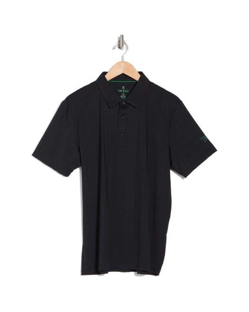 Tom Baine Black Performance Stretch Polo for men