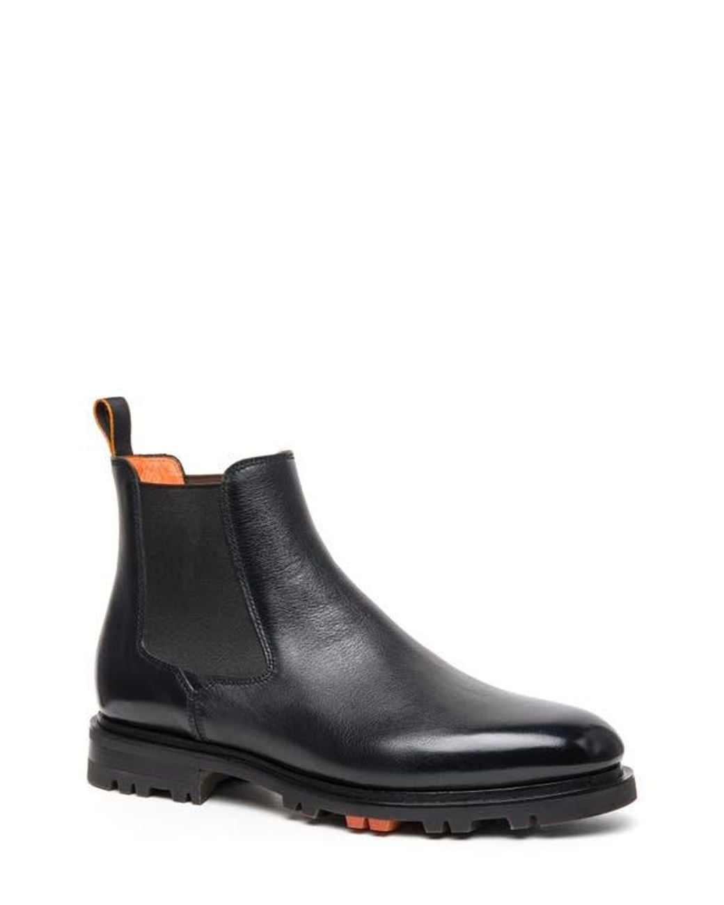 Cap Toe Lug Sole Chelsea Boots