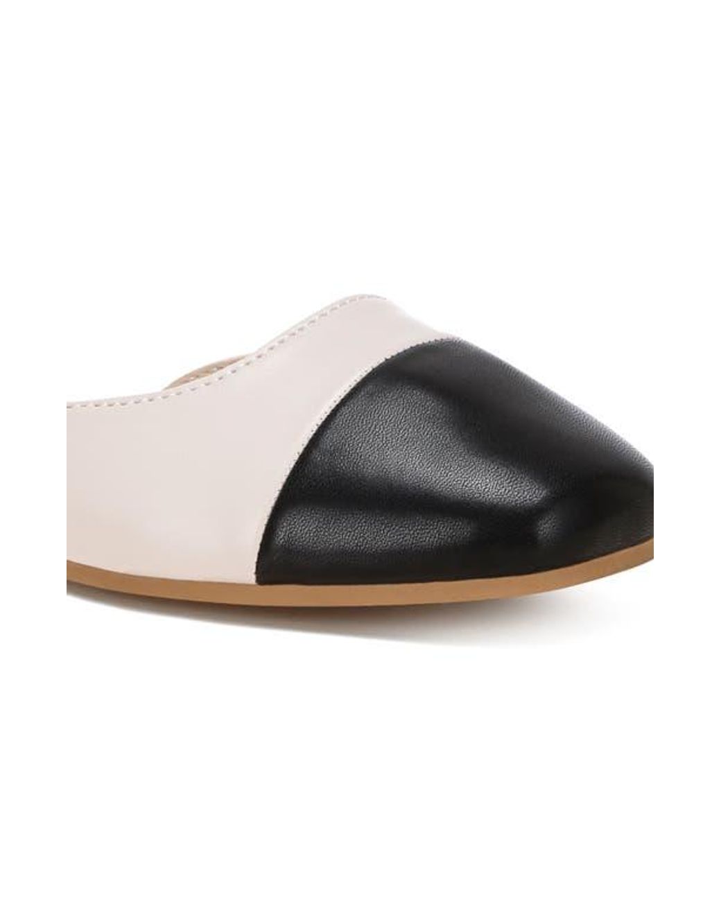 LONDON RAG White Clevea Cap Toe Flat