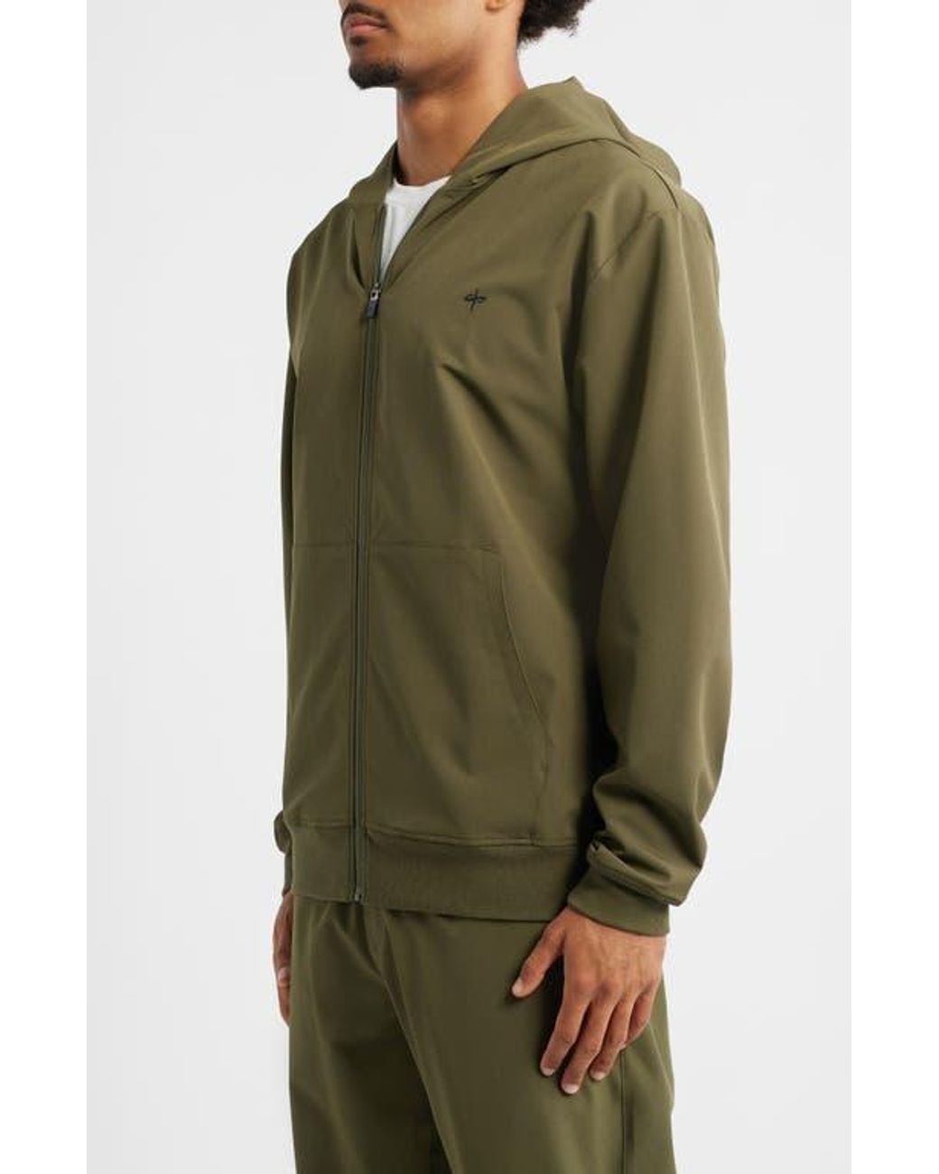 Saint Studio Green Tempo Tech Zip Jacket for men