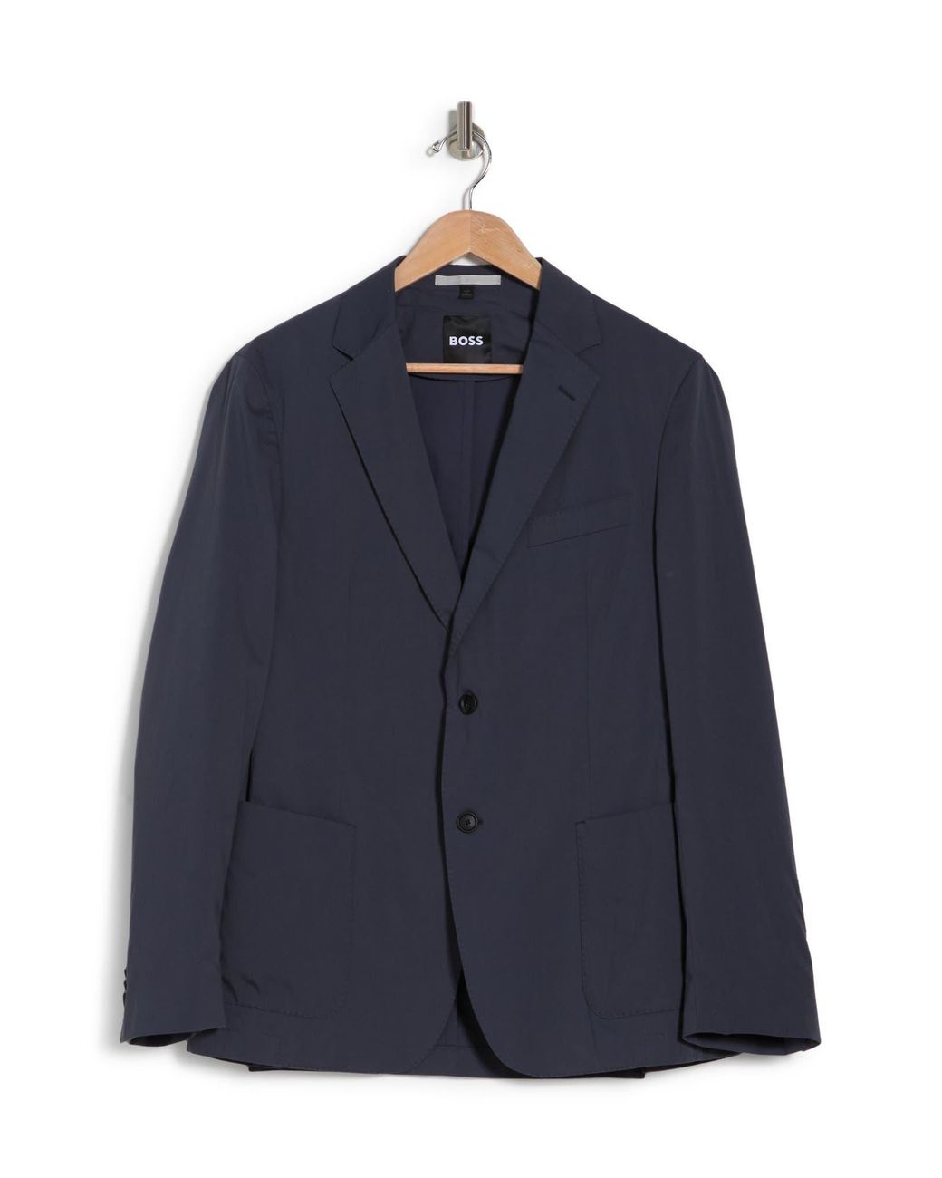 BOSS by HUGO BOSS Hanry Navy Solid Cotton Blend Sport Coat At Nordstrom  Rack in Blue for Men | Lyst