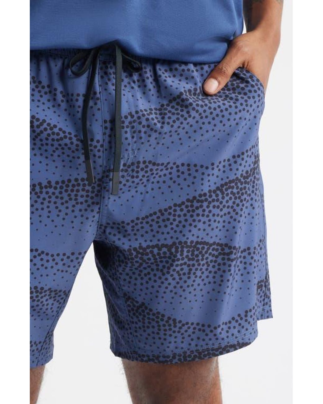Saint Studio Blue Tempo Tech Shorts for men