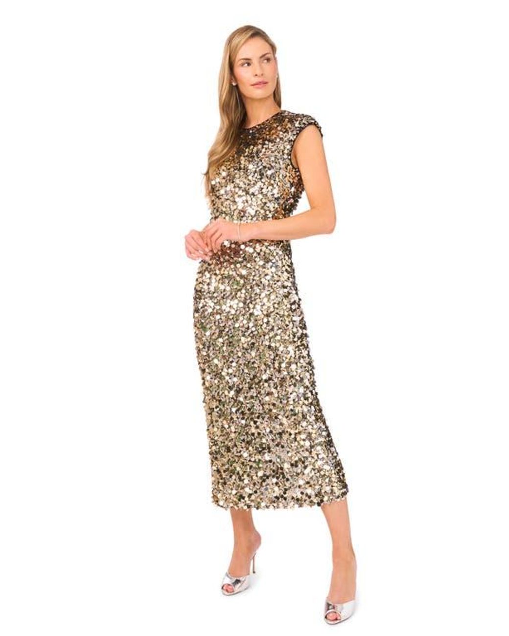 Ted Baker Metallic Lea Sequin Dress
