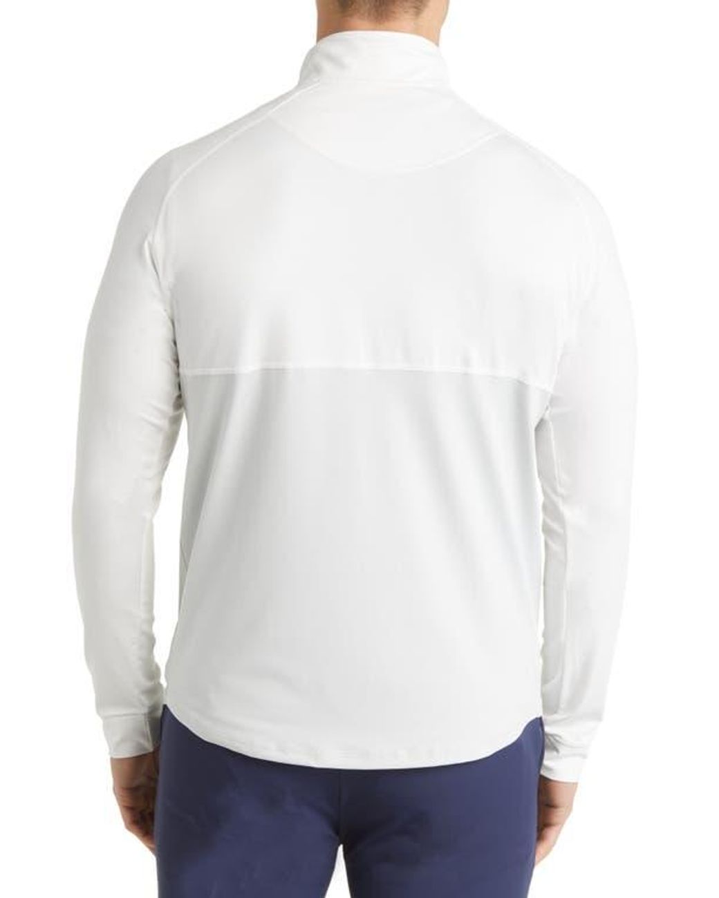 Swannies White Liam Quarter Zip Pullover for men