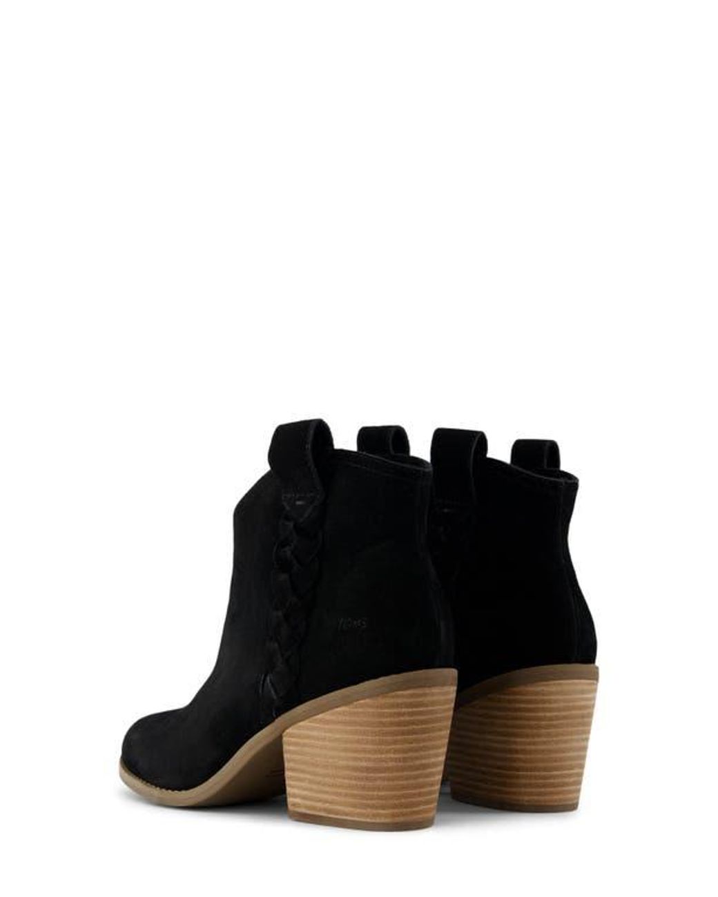 TOMS Black Constance Braid Bootie