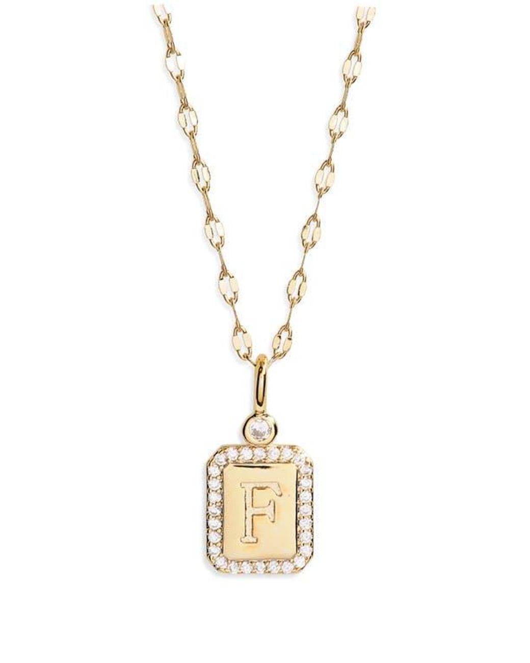 Leith Metallic Initial Pendant Necklace