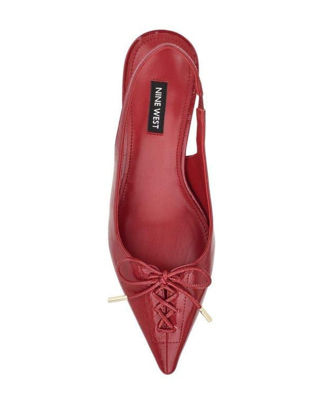 Nine West Red Anora Slingback Pointed Toe Pump