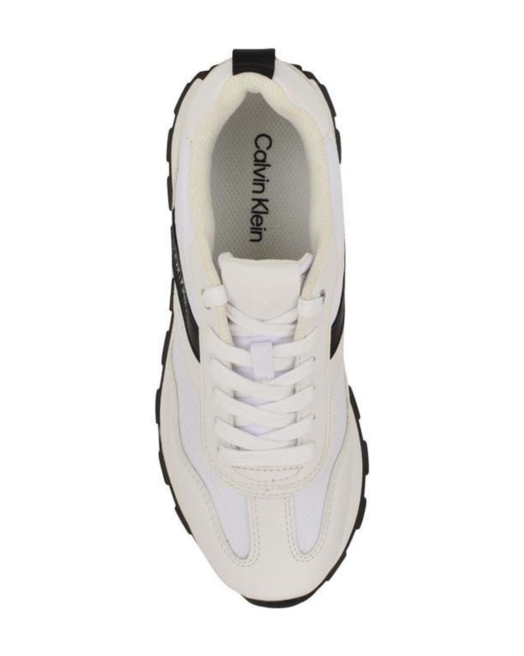 Calvin Klein White Tanja Retro Lace-up Sneakers