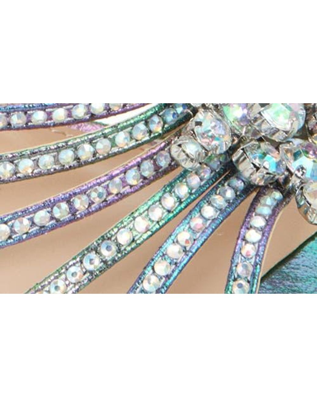Steve Madden Cirkus Crystal Slide Sandal in Metallic | Lyst
