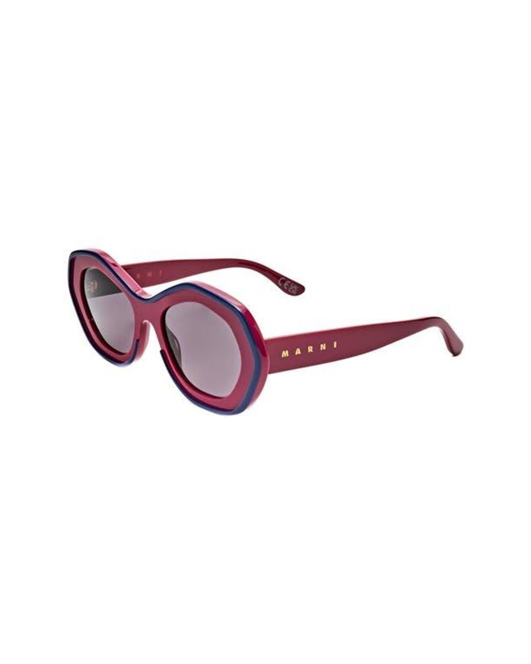 Marni Purple 54Mm Rectangular Sunglasses