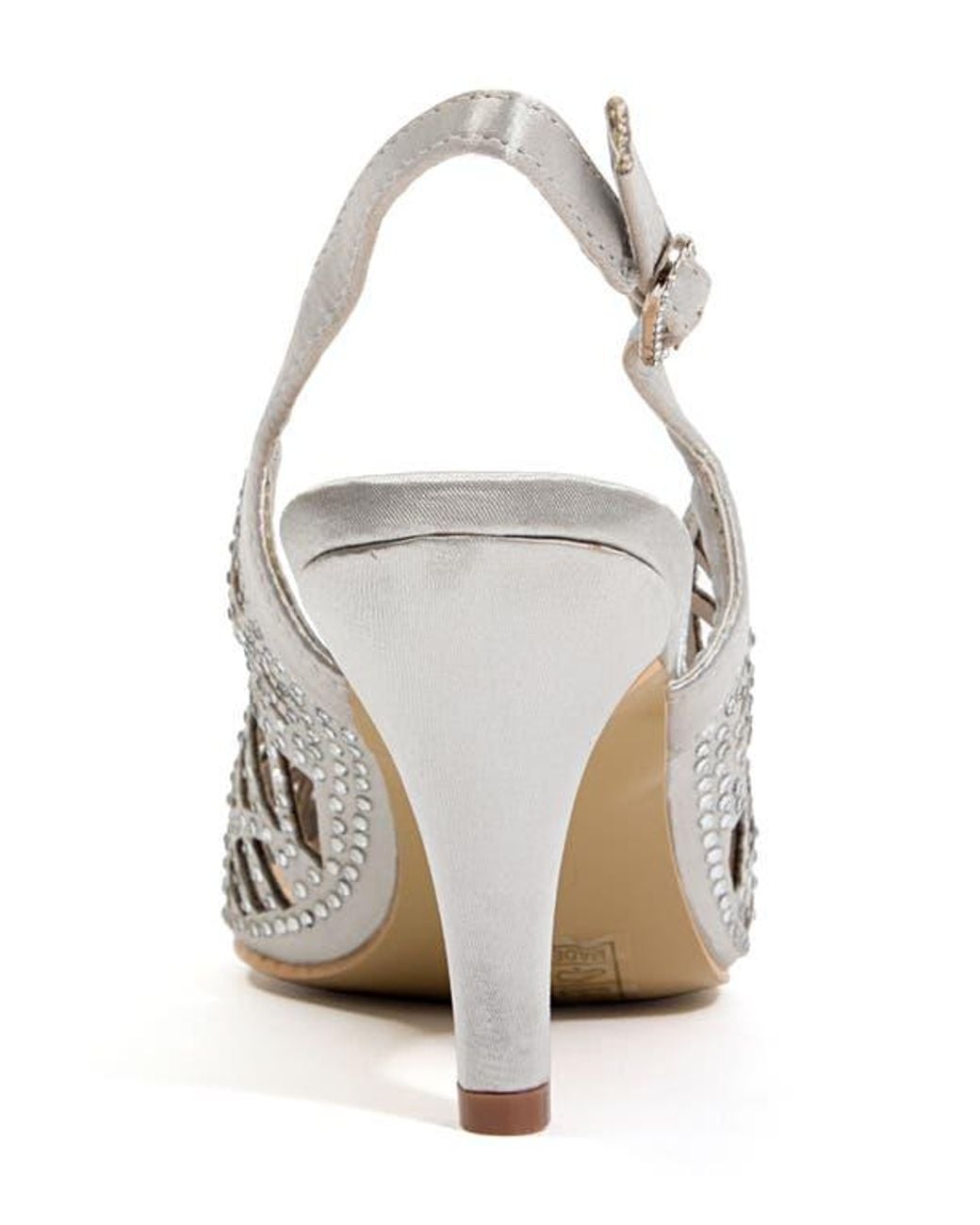 Lady Couture White Rhinestone Slingback Pump