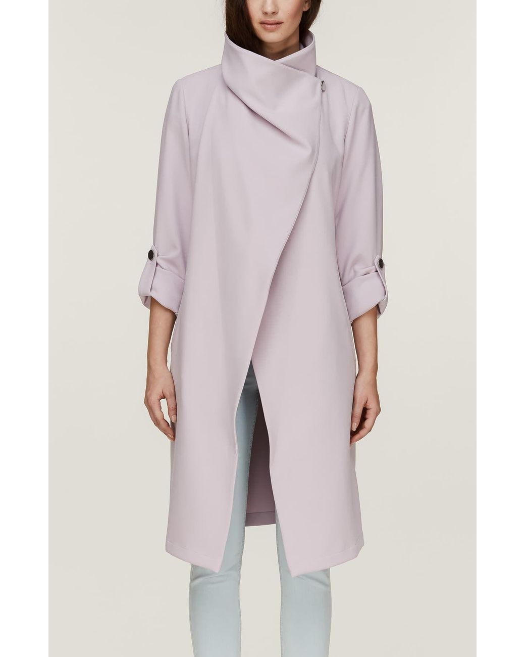 SOIA KYO Soia And Kyo Ornella Draped Trench Coat in Purple Lyst