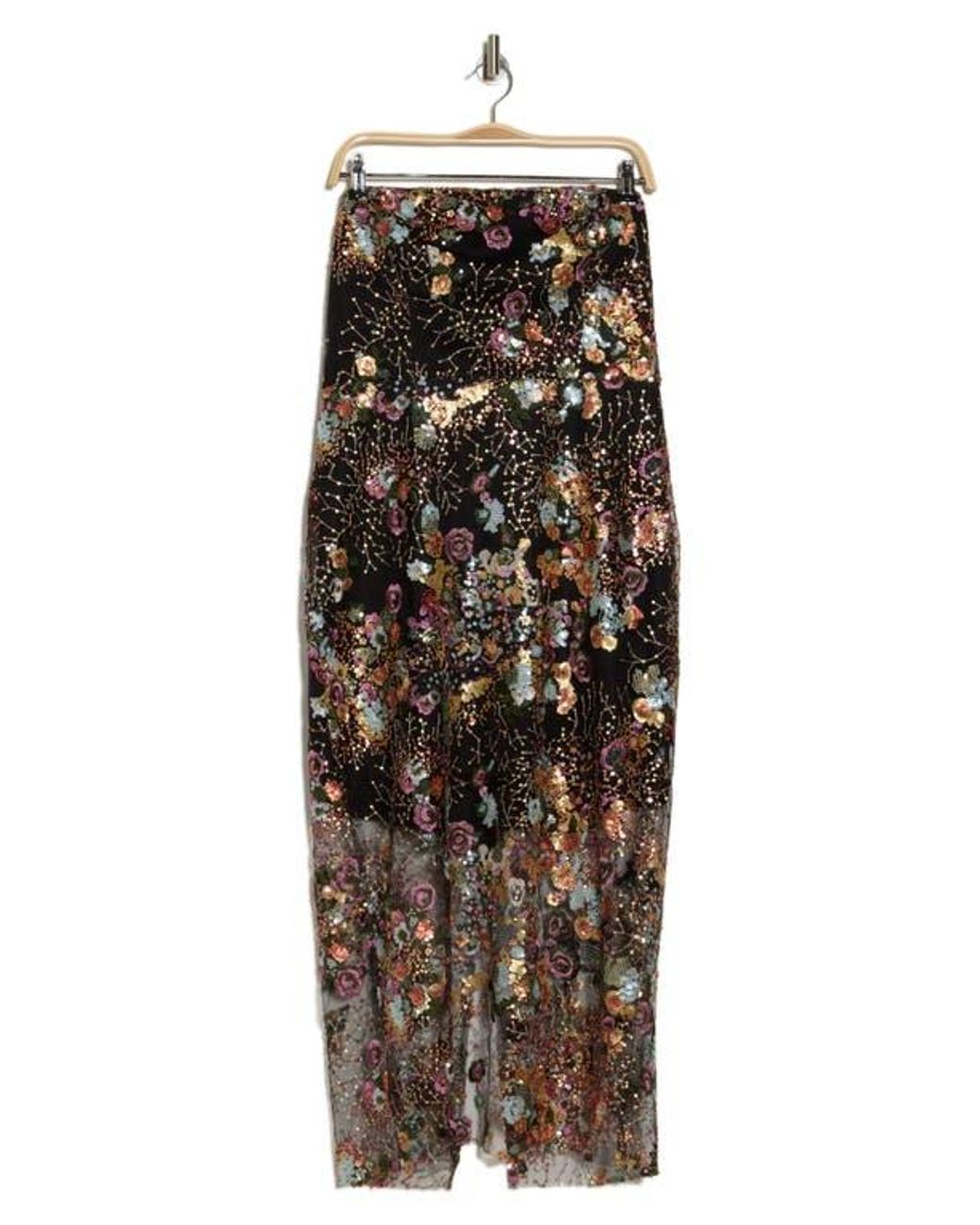 Sam Edelman Embroidered Sequin Strapless Dress | Lyst