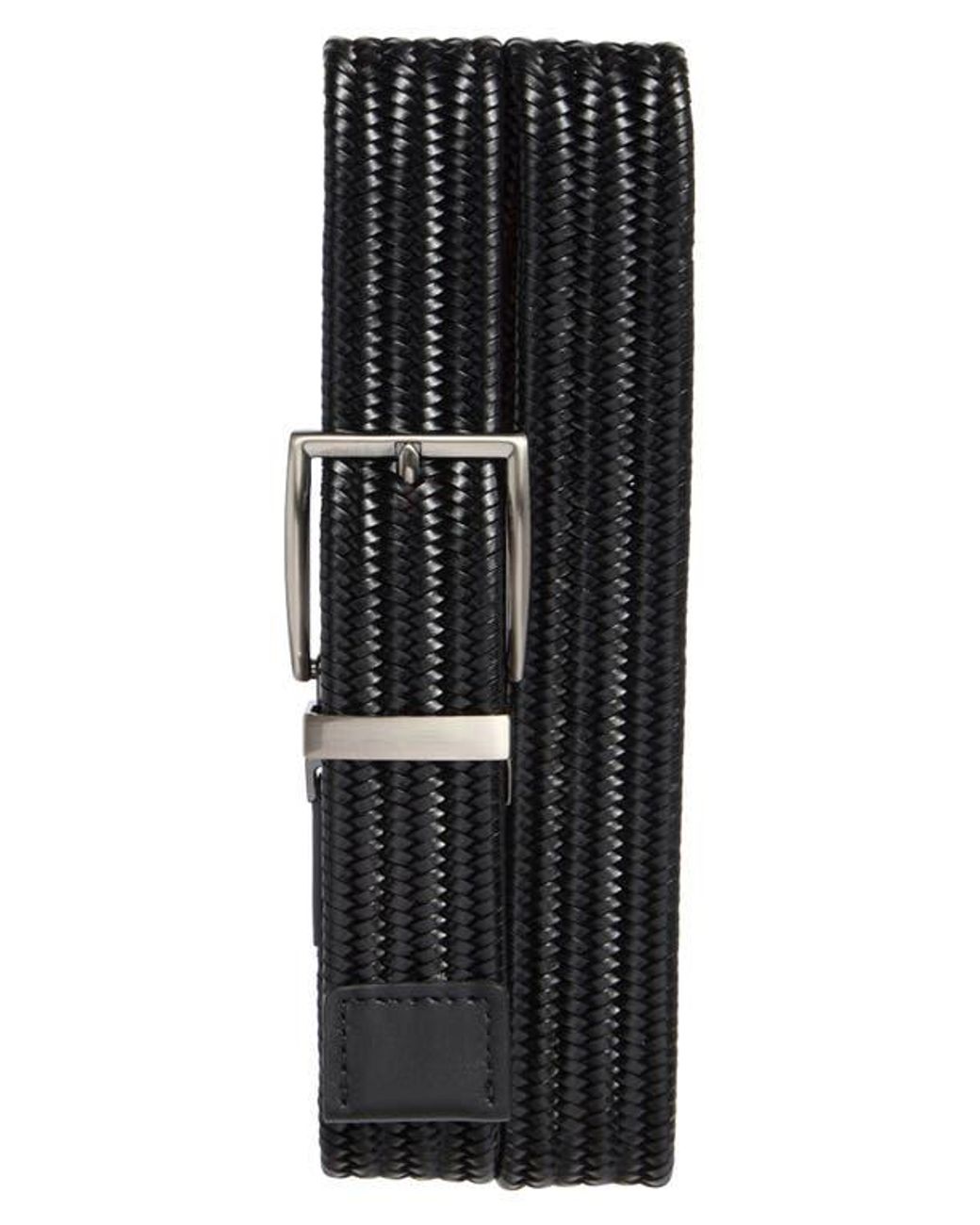 Ted Baker Black Reversible Braided Leather Belt for men