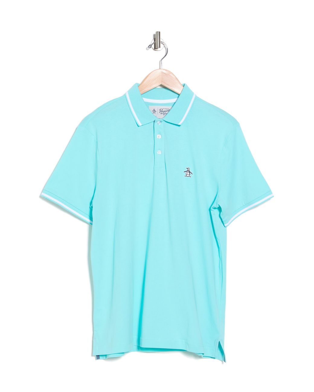 Original Penguin Cotton Jersey Contrast Tip Polo in Blue for Men | Lyst