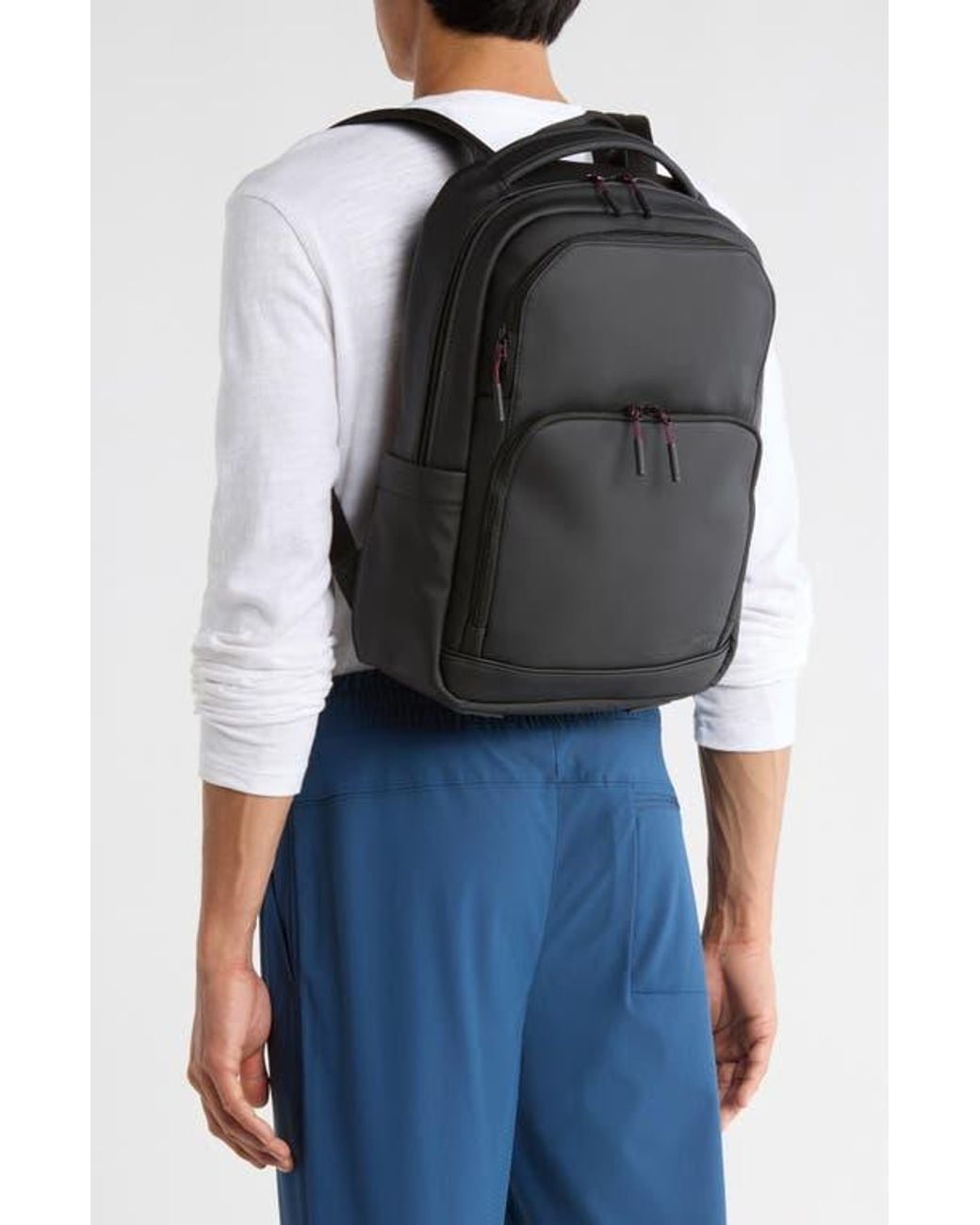 Bonobos Black Rubberized Backpack for men