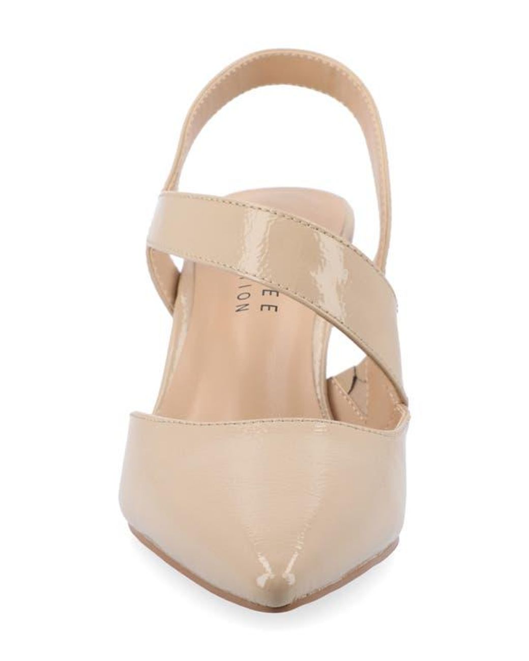 Journee Collection Natural Scarlett Pointed Toe Pump
