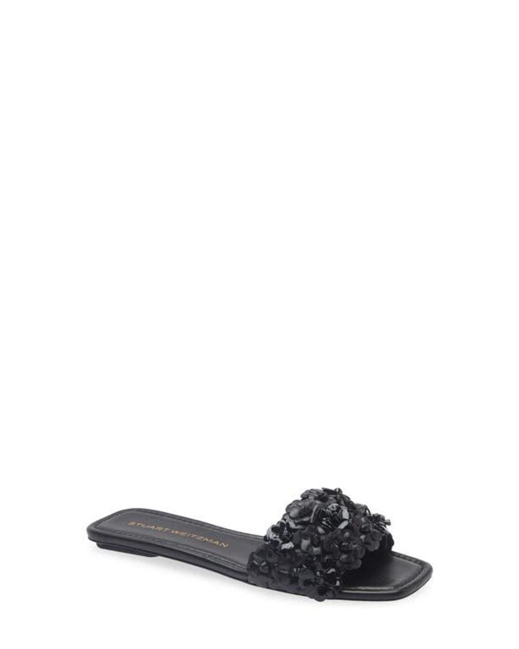 Stuart Weitzman Blue Meadow Slide Sandal