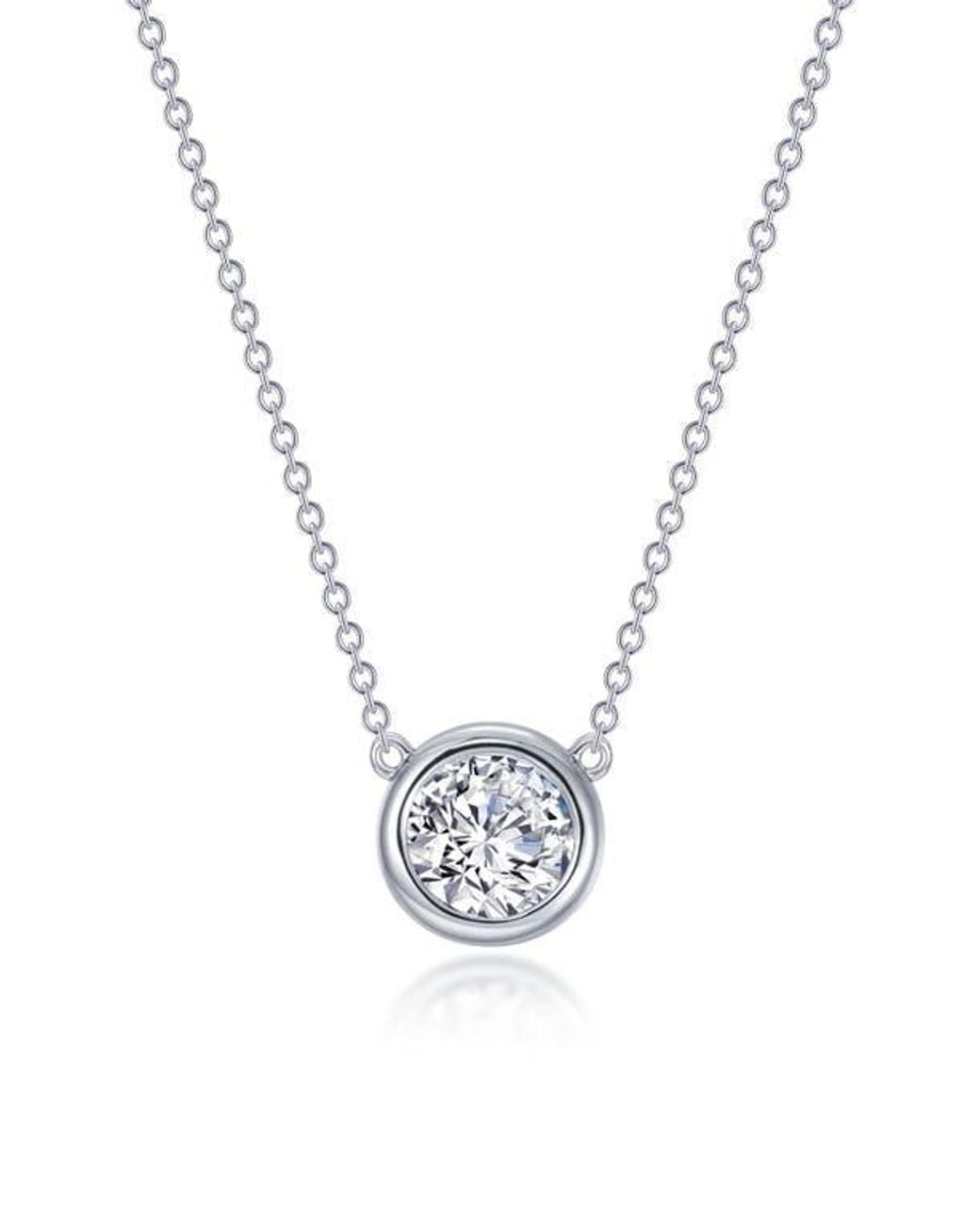 Lafonn Metallic Solitaire Bezel Necklace