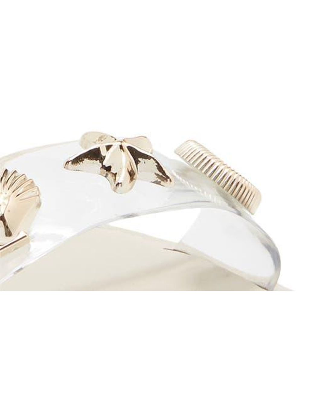 Top Moda White Aria Double Strap Slide Sandal