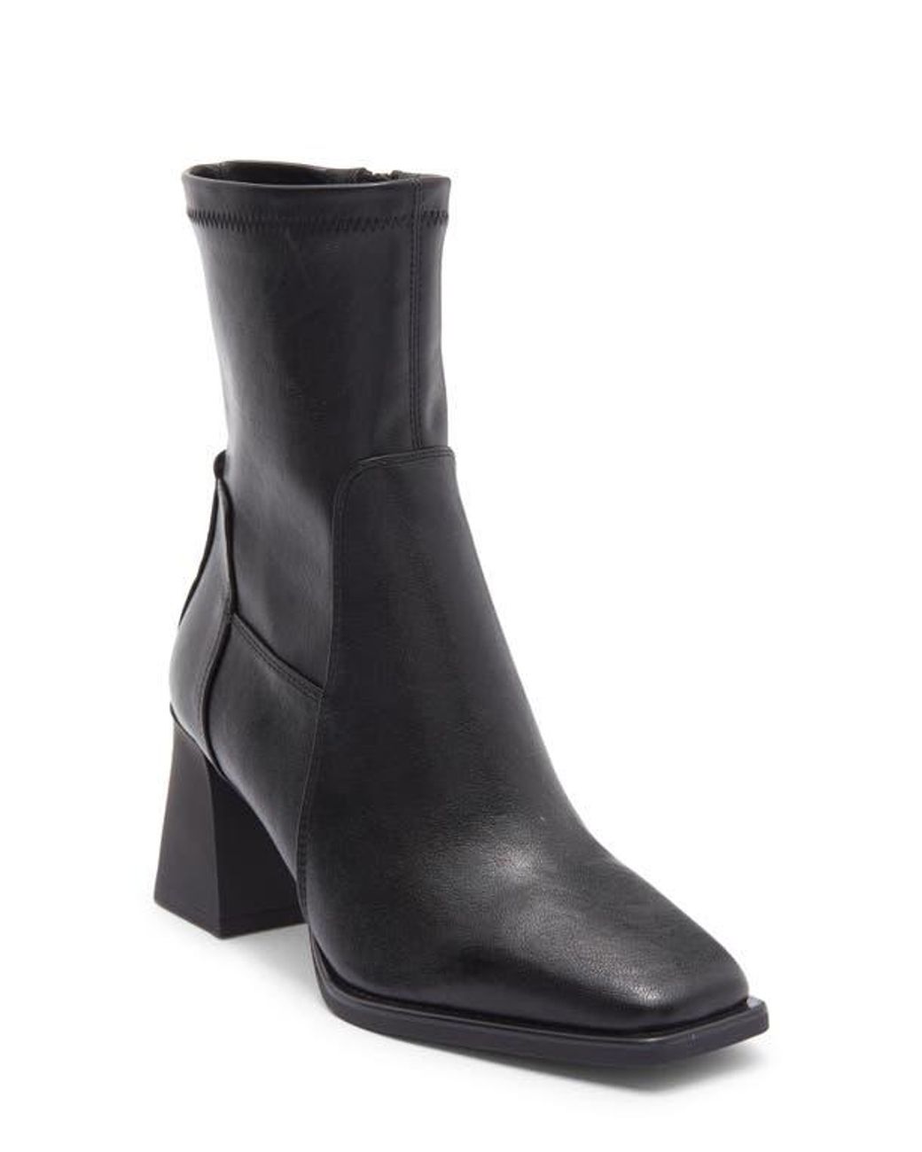 Steve Madden Black Vallie Square Toe Bootie