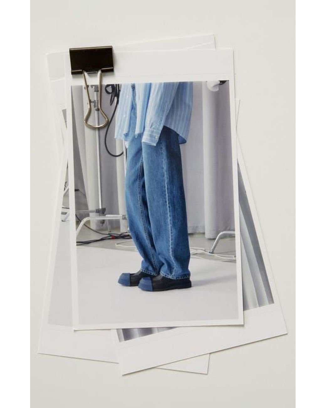 Camper Blue Junction Cap Toe Penny Loafer
