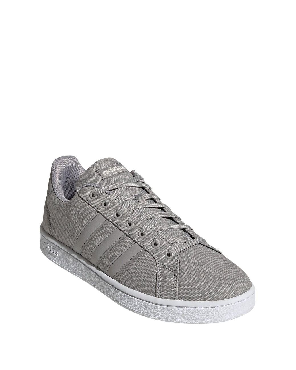 adidas Canvas Grand Court Shoes in Gray for Men | Lyst
