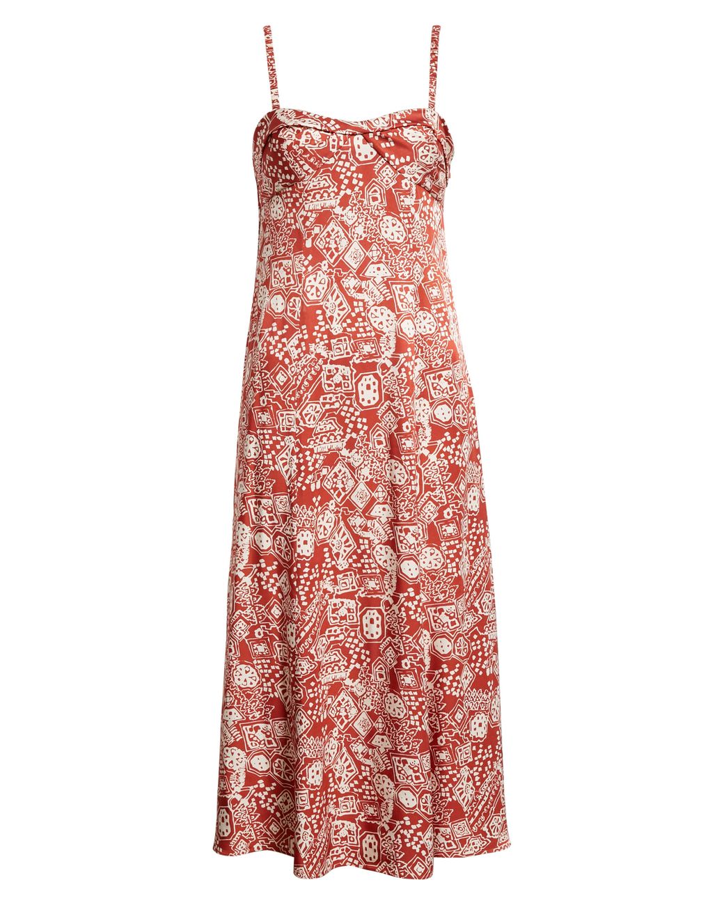 Rebecca Taylor Labyrinth Slip Dress In Labyrinth Print Red At Nordstrom ...