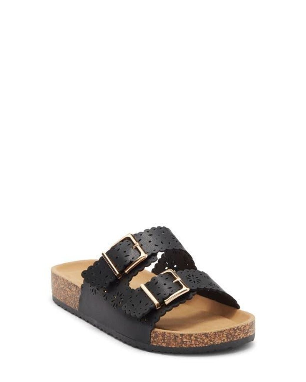 Top Moda Black Cory Slide Sandal