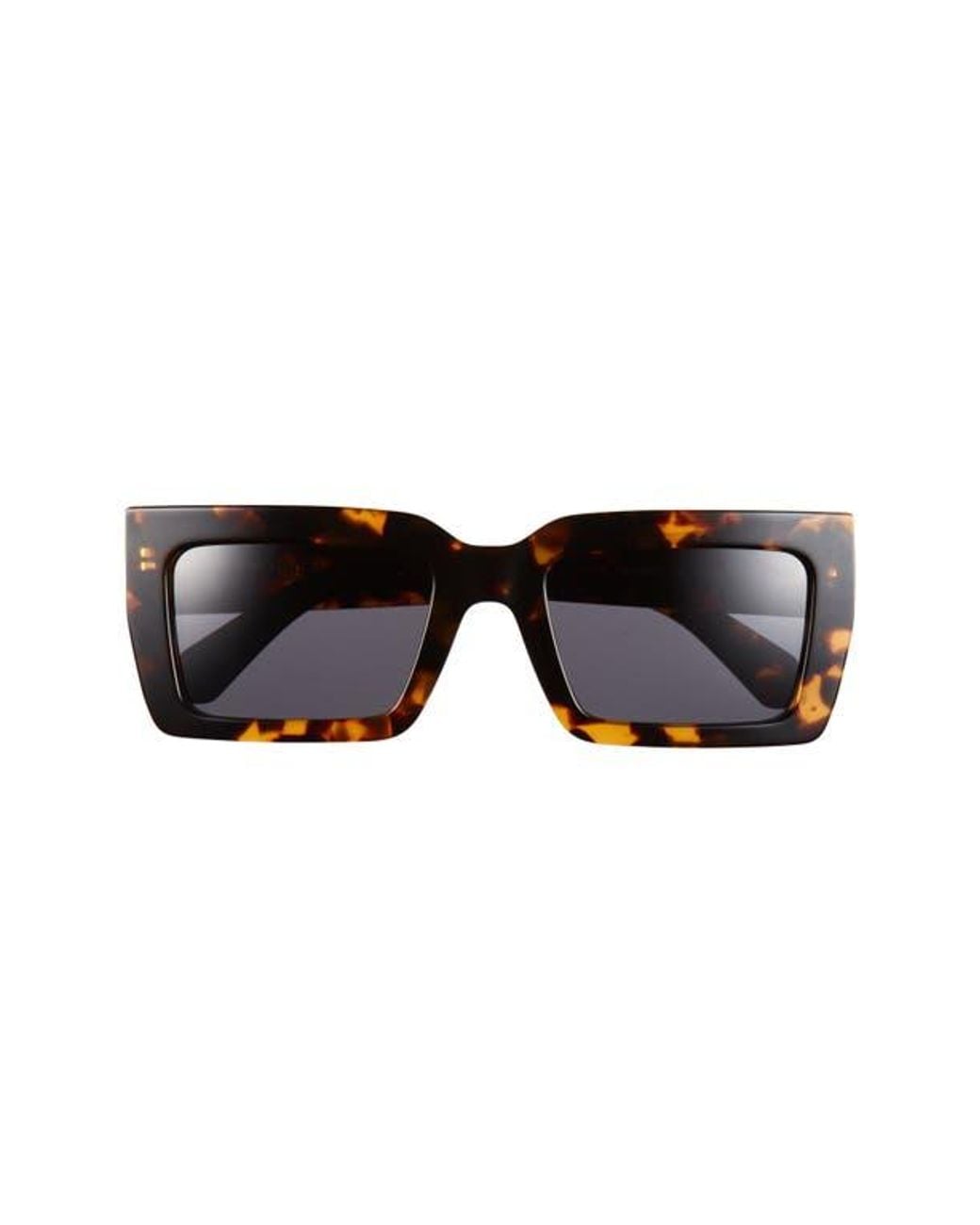 Ferragamo Black 54Mm Rectangular Sunglasses