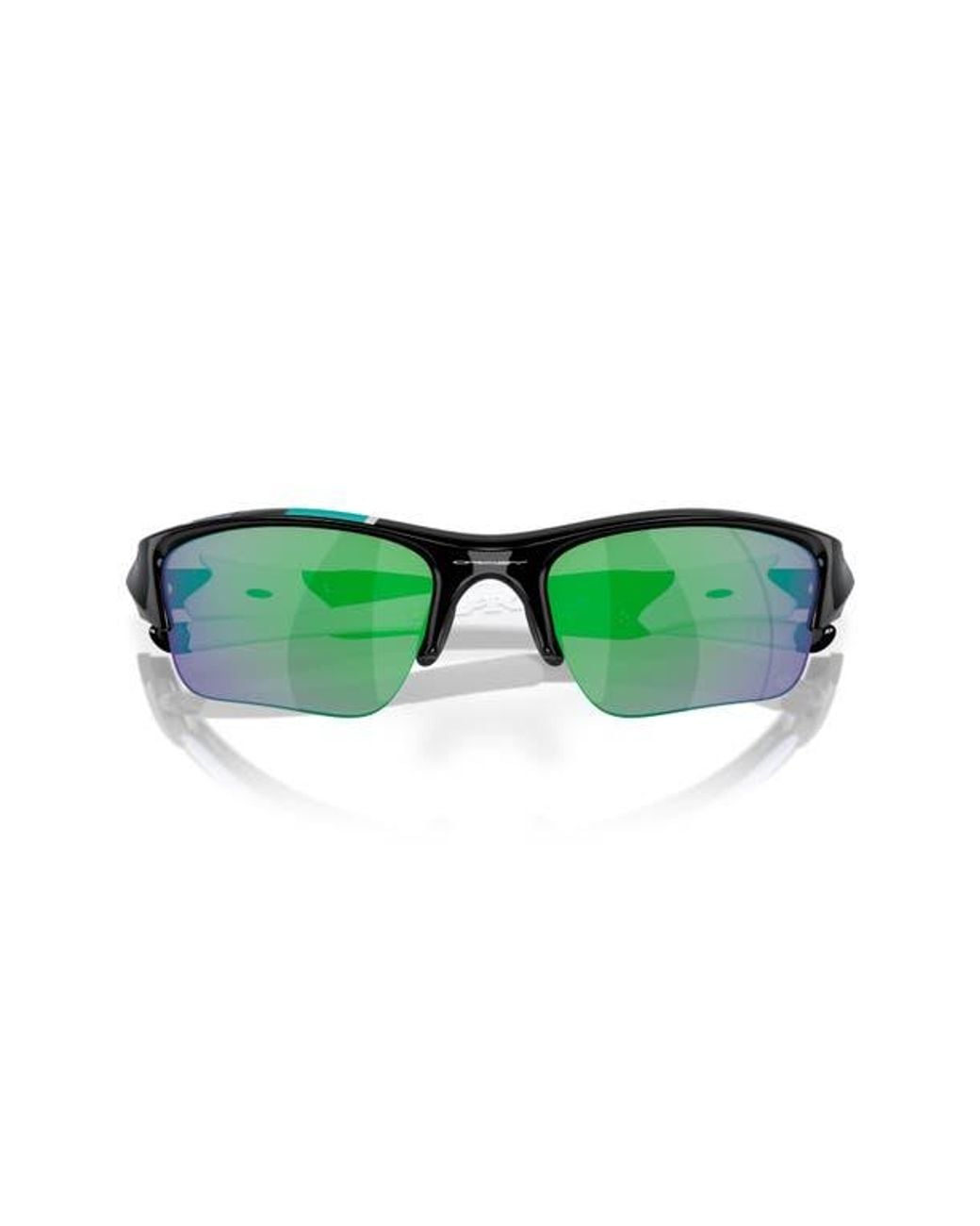 Oakley Blue 63Mm Wrap Half Frame Sunglasses for men