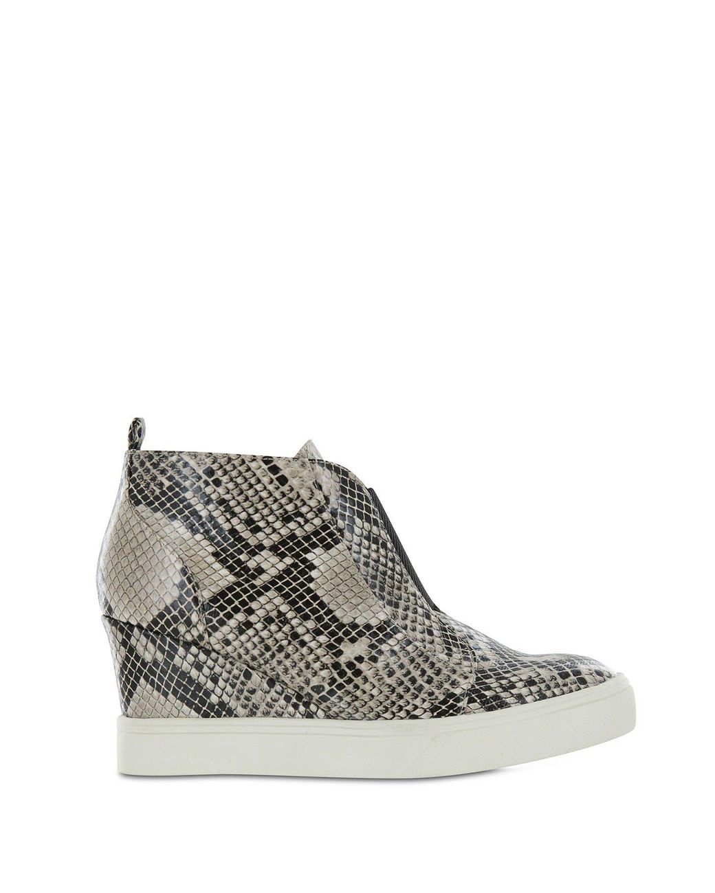 snakeskin wedge sneakers