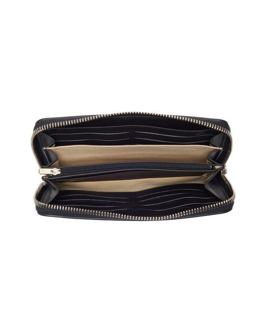 Longchamp Black Heritage Zip Around Wallet