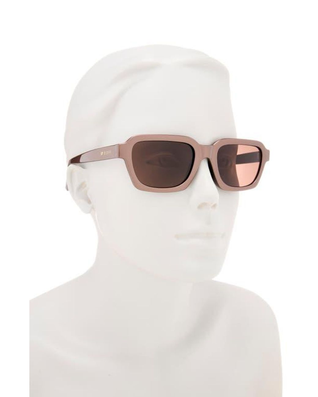 DIFF Brown Chloe 53Mm Rectangular Sunglasses