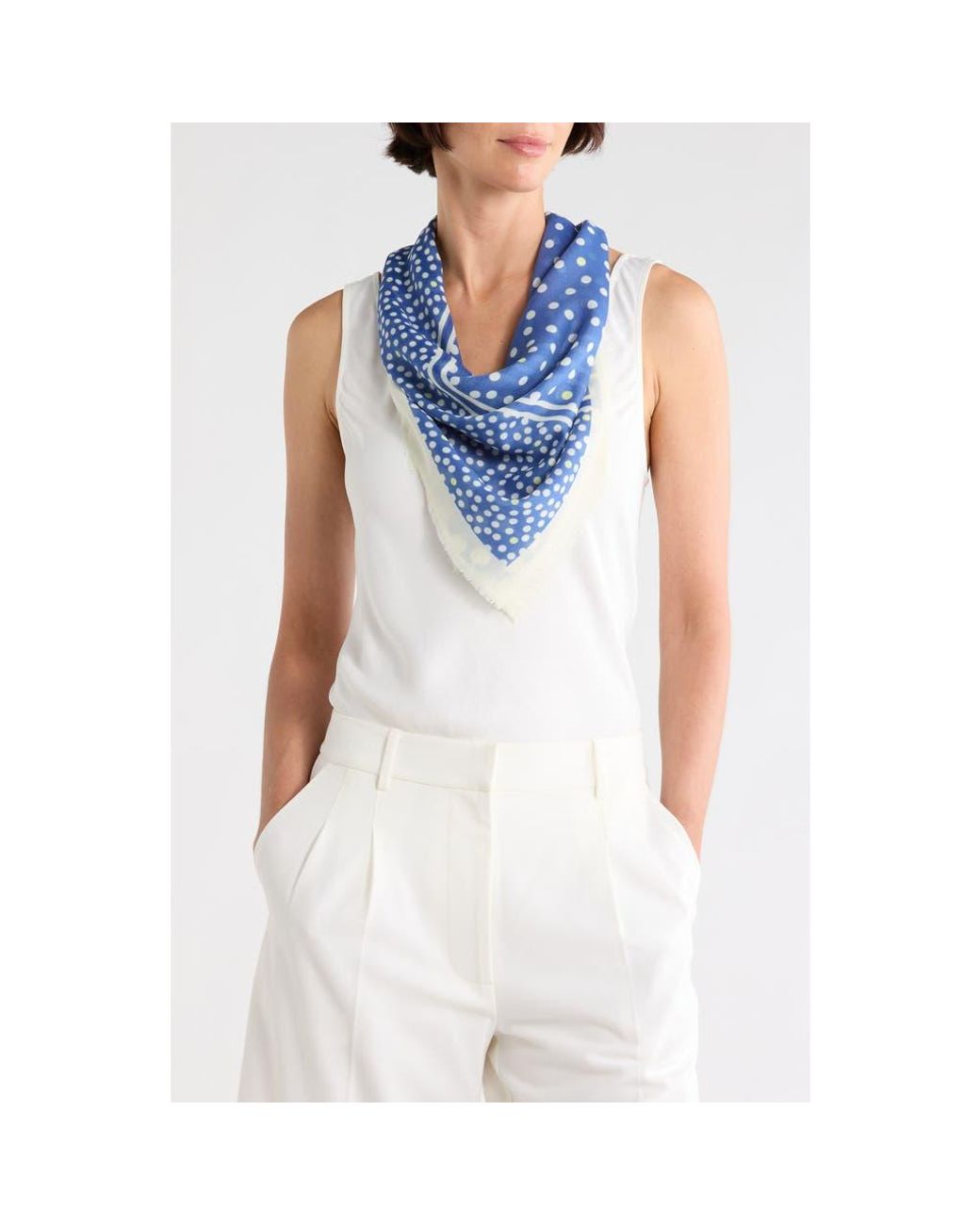 BCBGeneration White Polka Dot Scarf