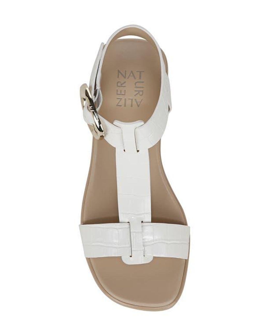 Naturalizer White Brandy T-Strap Sandal