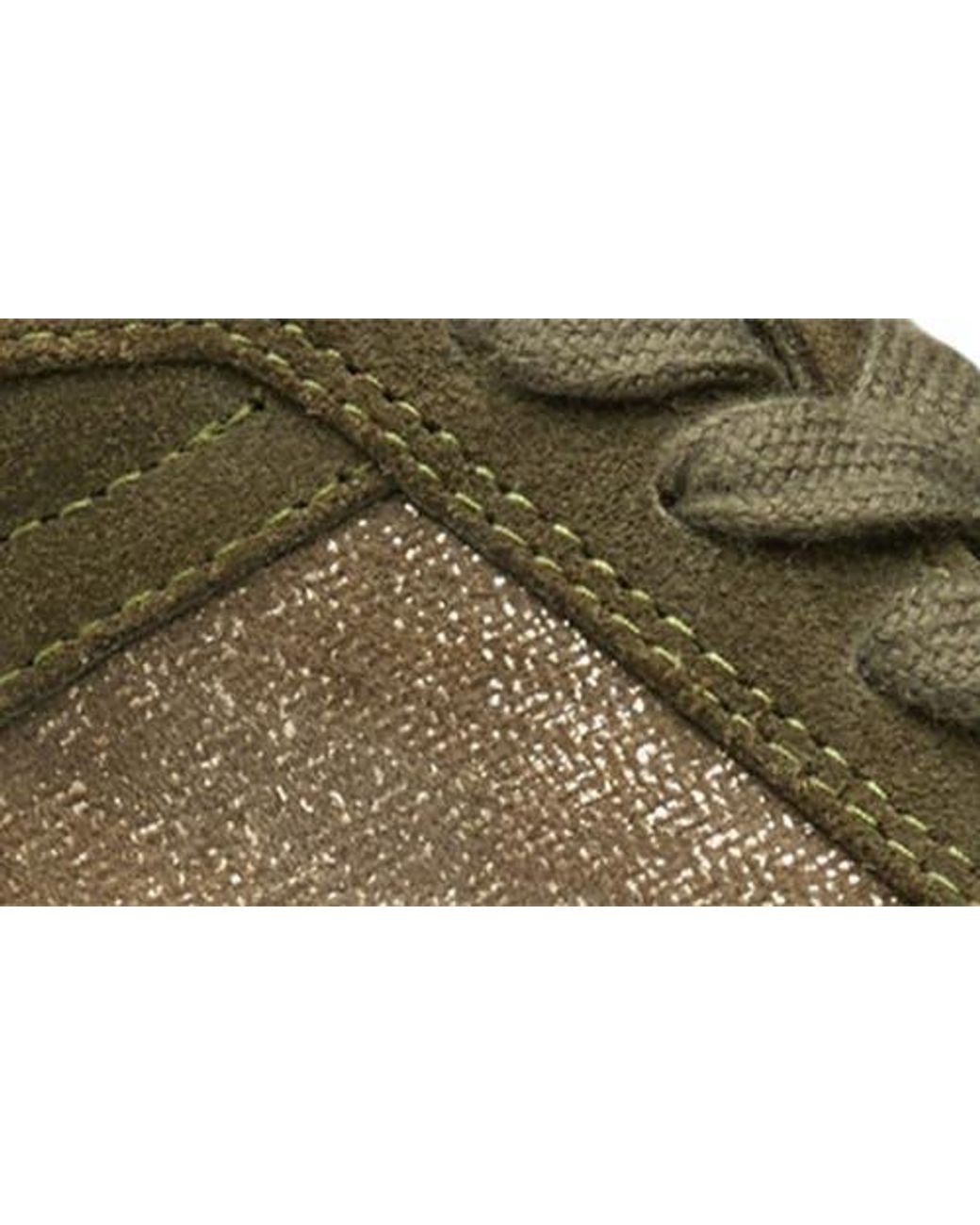Johnston & Murphy Green Gracie Colorblock Platform Sneaker