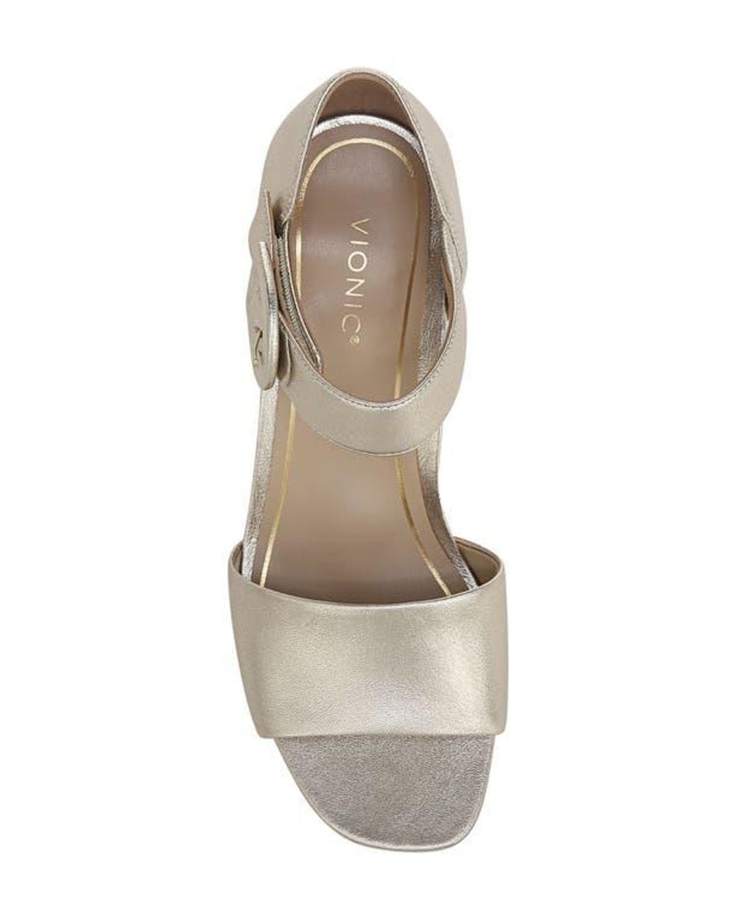 Vionic White Chardonnay Block Heel Sandal