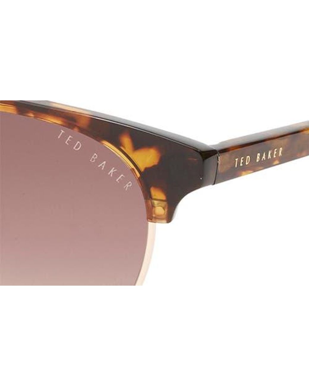 Ted Baker Brown 54Mm Round Sunglasses