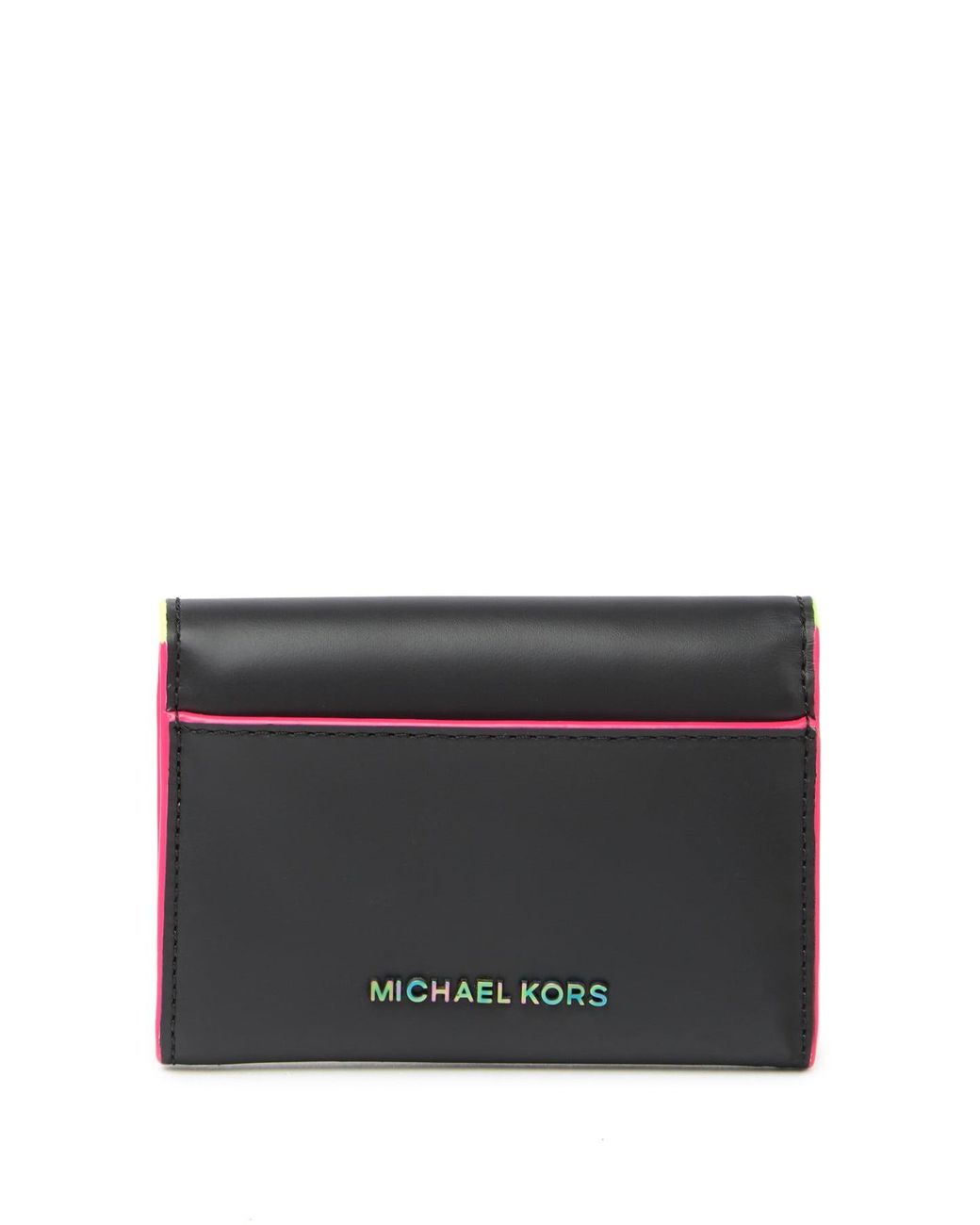 MICHAEL Michael Kors Manhattan Small Leather Wallet in Black