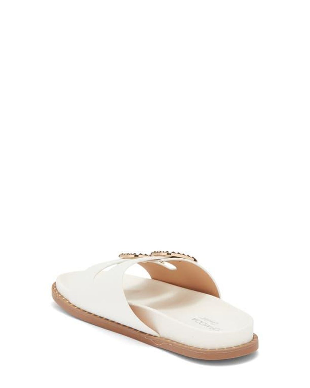 Top Moda White Sailor Double Strap Slide Sandal