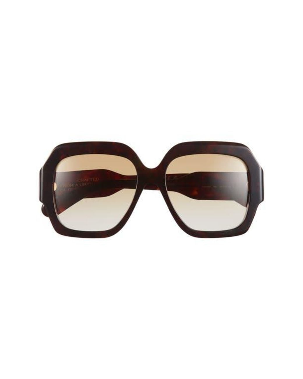 Chloé Brown 56Mm Rectangular Sunglasses