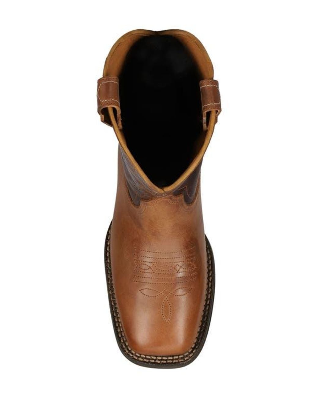 Frye Brown Hauser Logo Stitch Western Boot for men