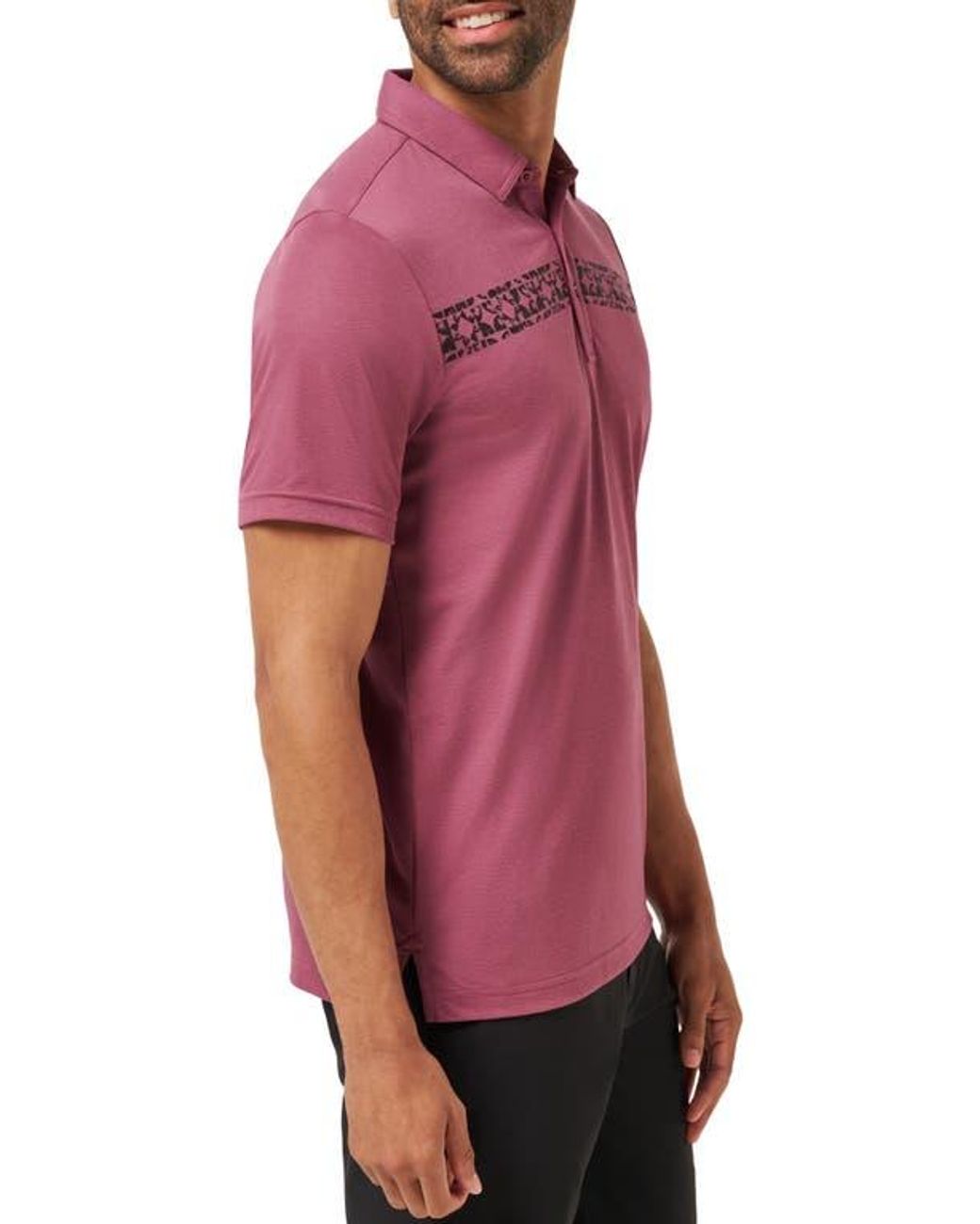 Travis Mathew Pink Bungee Jump Polo for men