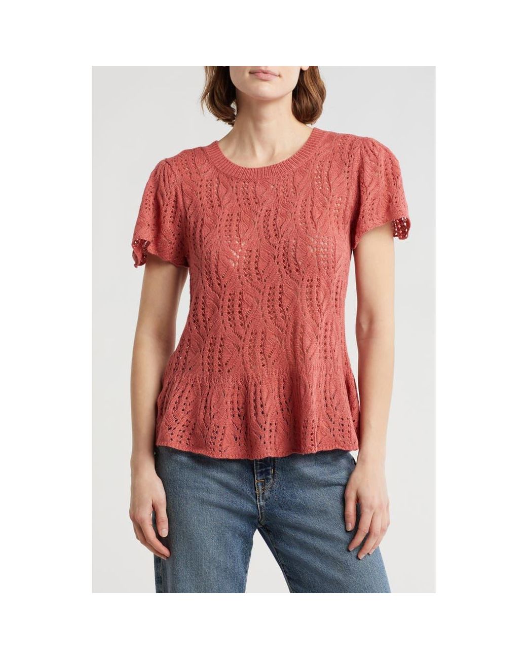 Camryn Shimmery Peplum Top Camryn Shimmery Peplum Top
