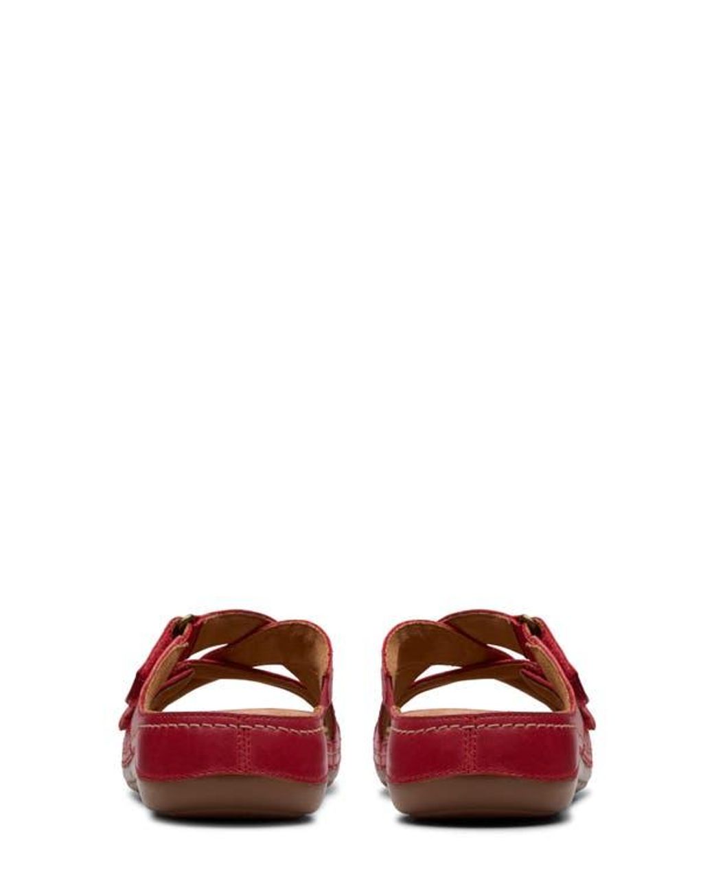 Clarks Red Cecily Slide Sandal