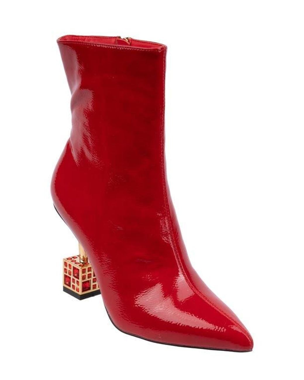 Lady Couture Red Crown Pointed Toe Bootie