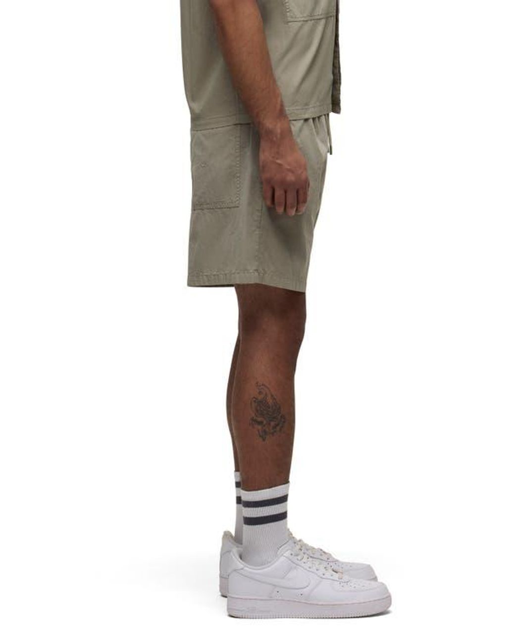 Hudson Natural Cotton Blend Drawstring Shorts for men